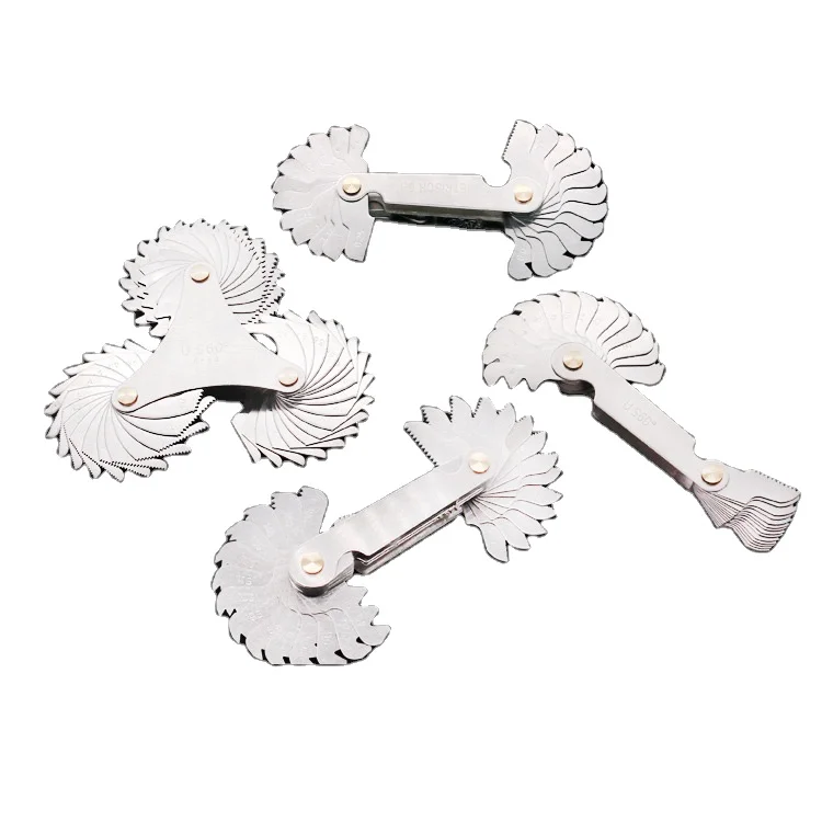 Stainless Steel Thread Gauge Metric US and Imperial Units Used To Detect Thread Pitch and Tooth Angle
