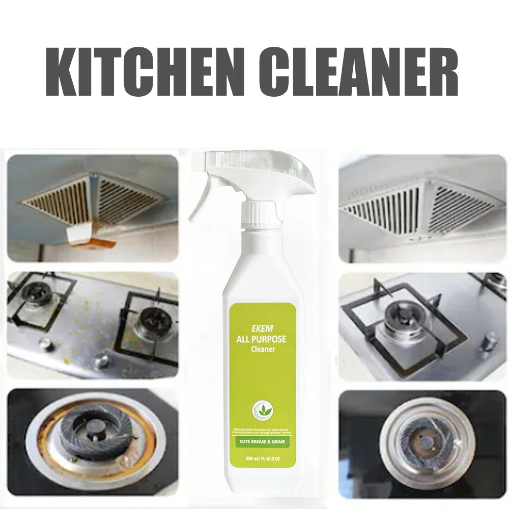 EKEM multipurpose cleaning liquid kitchen cleaner spray heavy oil grease stain remover for stoves rang hoods