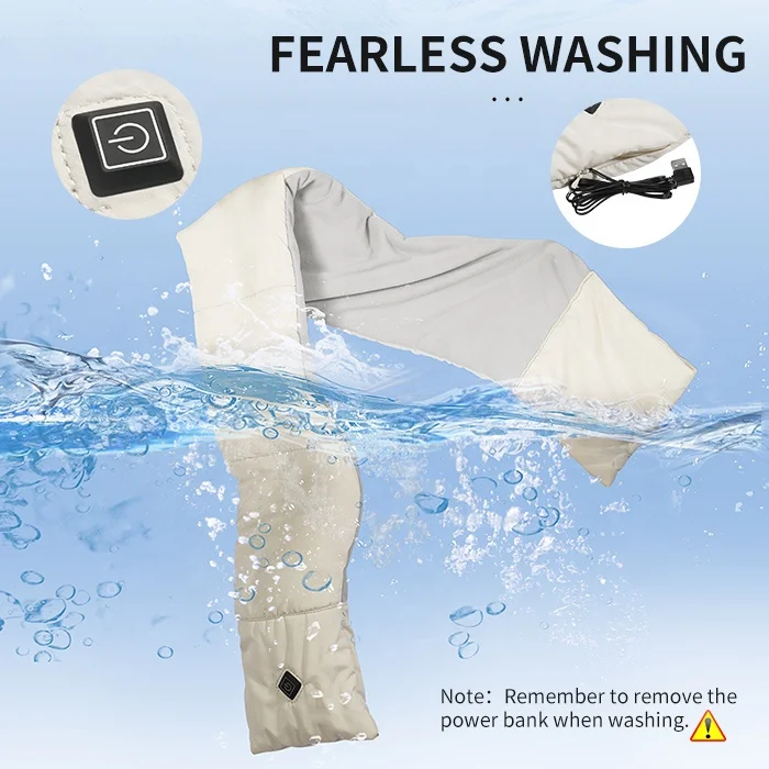 Anjuny Hot-Selling Three Temp Settings Neck Warmer Heated Scarf For Outdoor