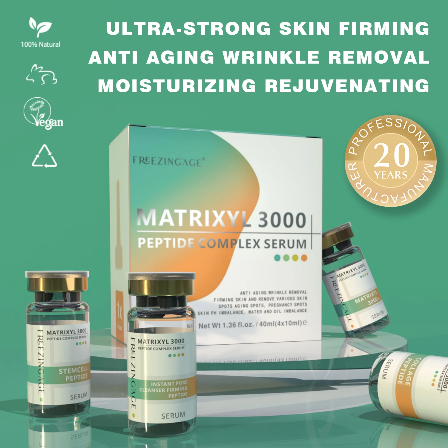 New Products Multi Peptides MATRIXYL 3000 Anti Aging Wrinkle Removing Collagen Stem Cell Peptide Serum for Face