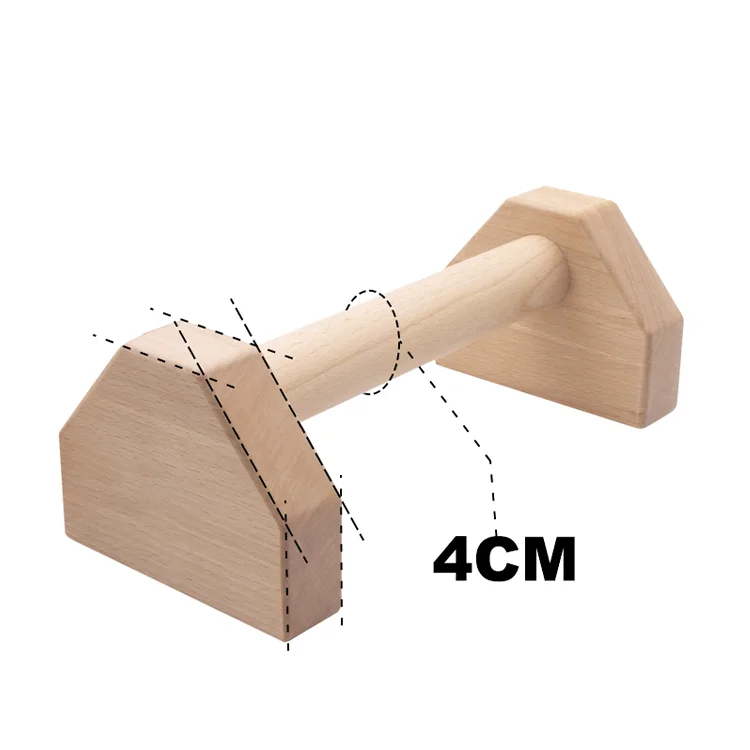 Custom Non-slip Wood Push-Up Rack Board Training Sport Workout Fitness Equipment 25cm Push-Up Stands Bars