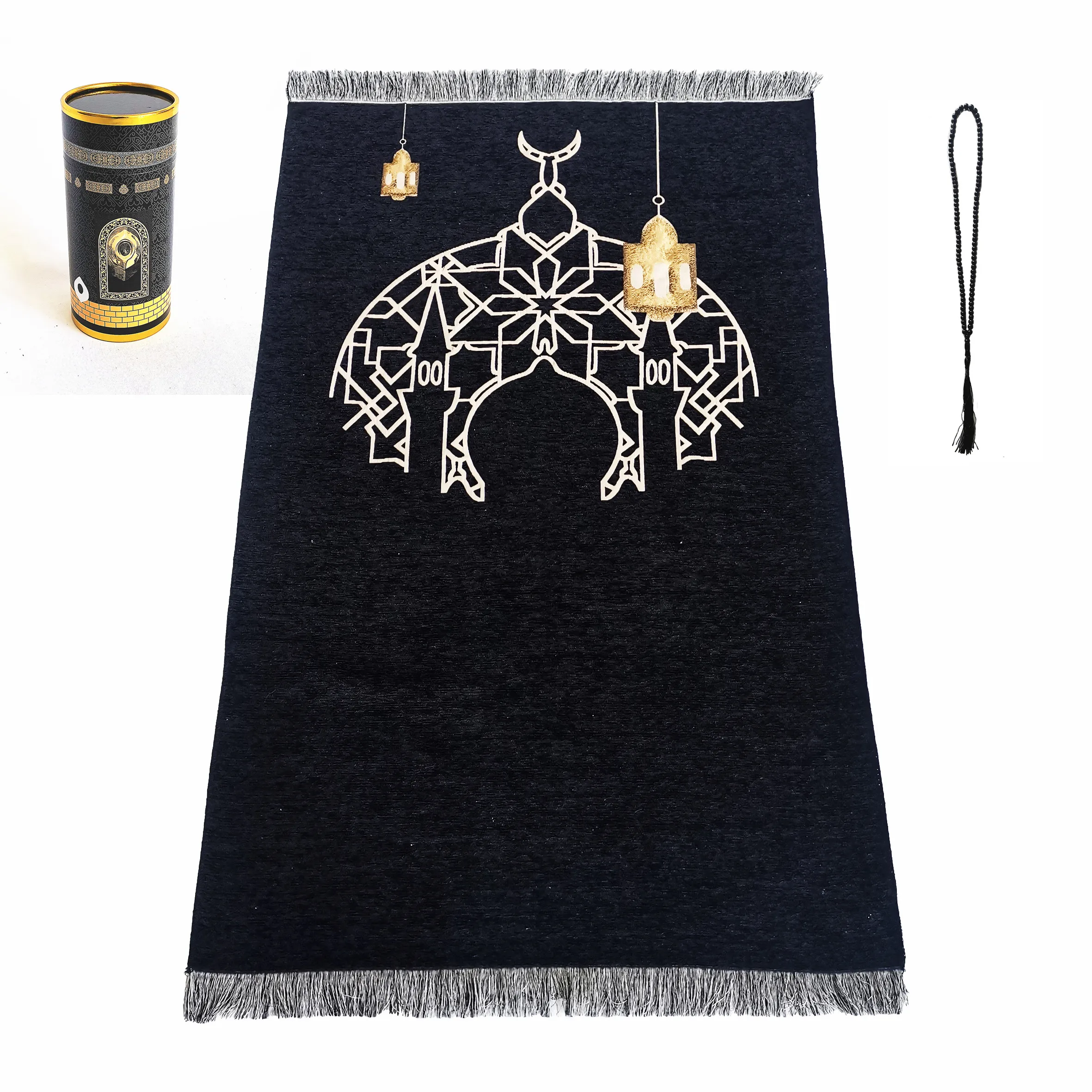Sejadah Muslim Prayer Mat WIth Tasbihn Gift Box Islamic Gift Set Romadan GIft
