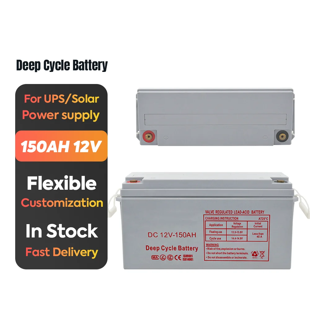 Eu Warehouse Gel Deep Cycle Lead Acid Batteries 150ah Battery Lead Acid 12v Lead Acid Car Battery For Bicycle