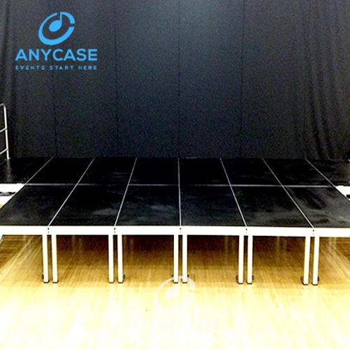 Super loading capacity used portable wedding stage four legs panels for sale