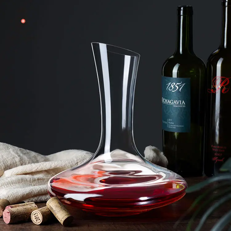 DianTong hot sale custom logo 1500ml u shape red wine decanter