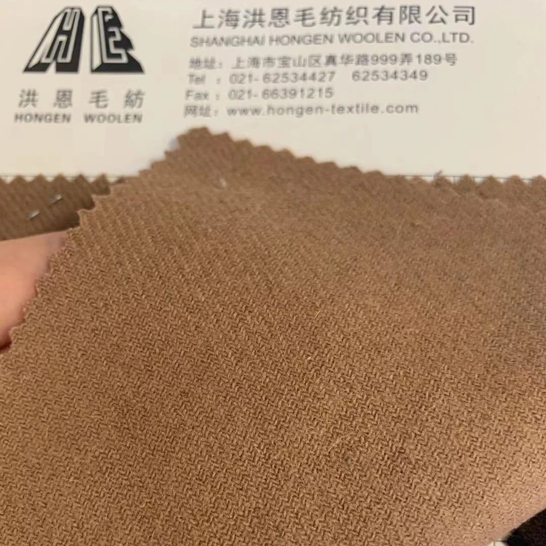  Высококачественная элегантная однотонная саржевая Женская осенне-зимняя одежда Фланцевая ткань