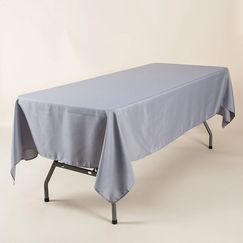 Solid color simple plain  royal blueweave rectangle table cloth for home or party or appointment