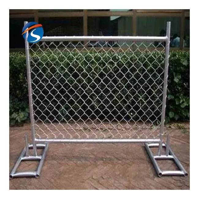 Galvanized chain link temporary fence panel 6 feet * 10 feet american retractable construction site temporary fence