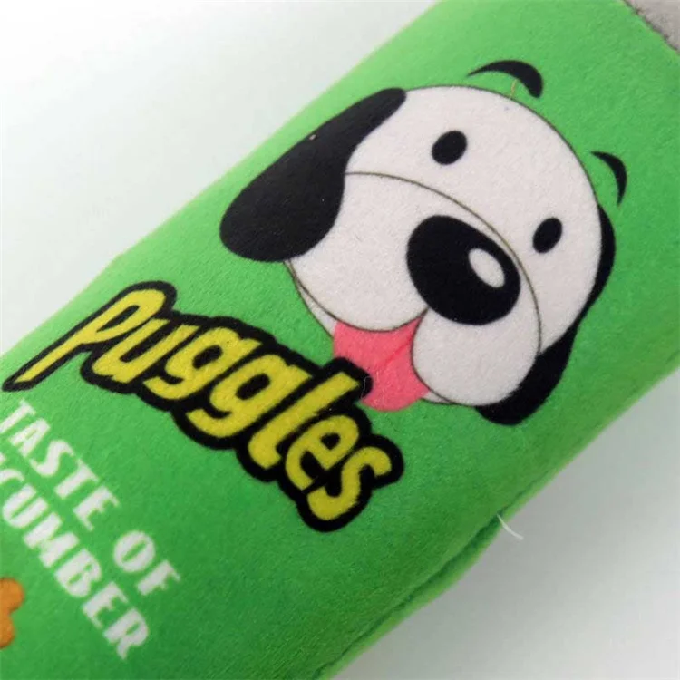 Wholesale Pet Products Cylindrical Resistant Soft Machine Washed Chew Plush Squeaky Dog Toy