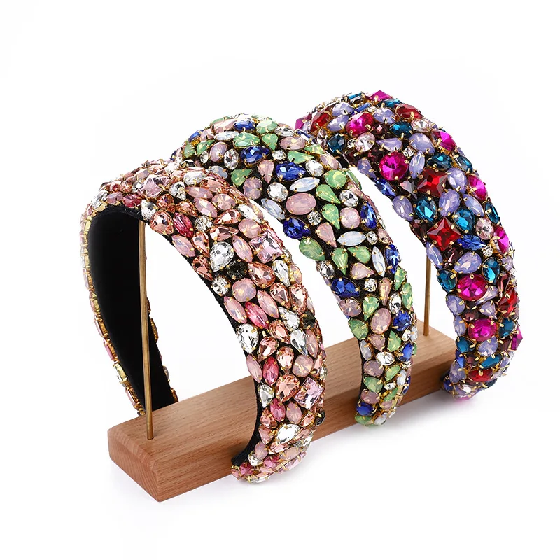 Лидер продаж, роскошная повязка для волос, повязка на голову со стразами, Женские аксессуары для волос, повязки для волос для модных девушек