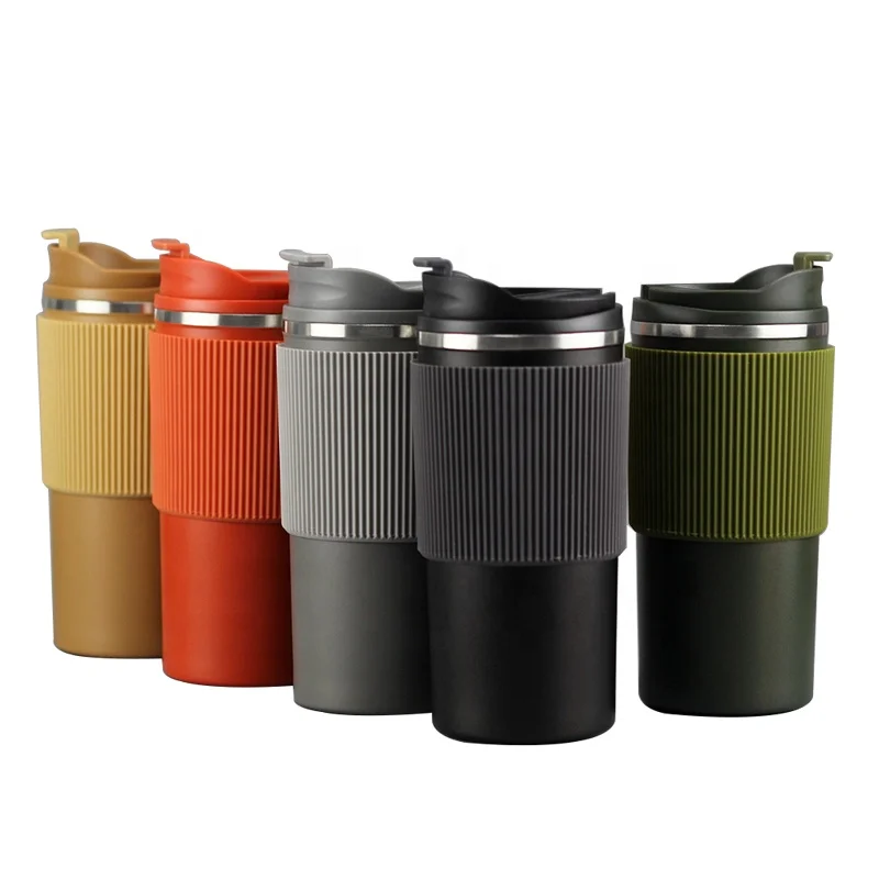 350/500ML Double Wall Stainless Steel Vacuum Insulated Tumbler,coffee cup Travel coffee mug with silicone sleeve