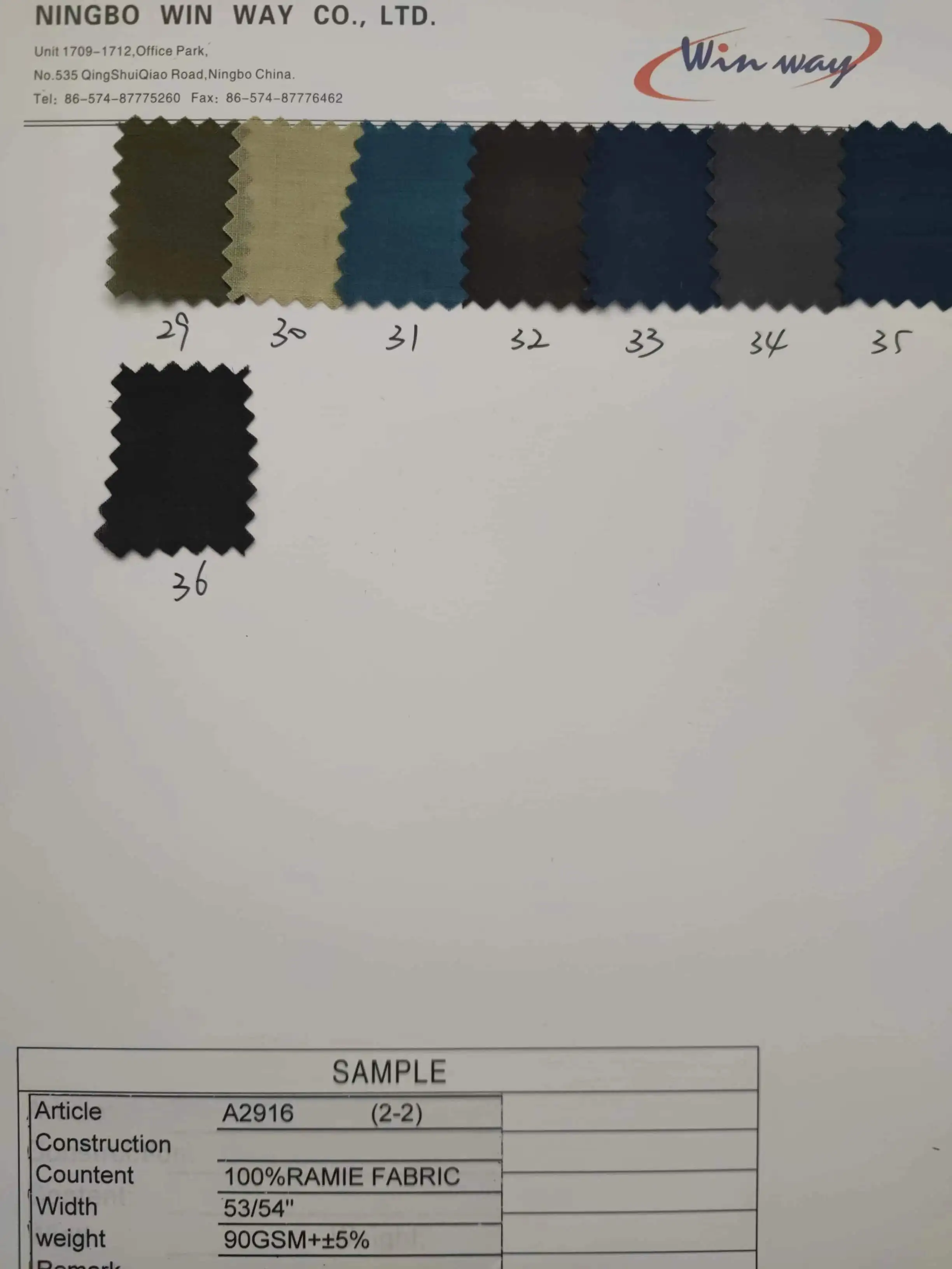 100%Ramie Pure yarn fabric Plain Linen cloth fabric linen Dress Design fabrics for clothing 90gsm
