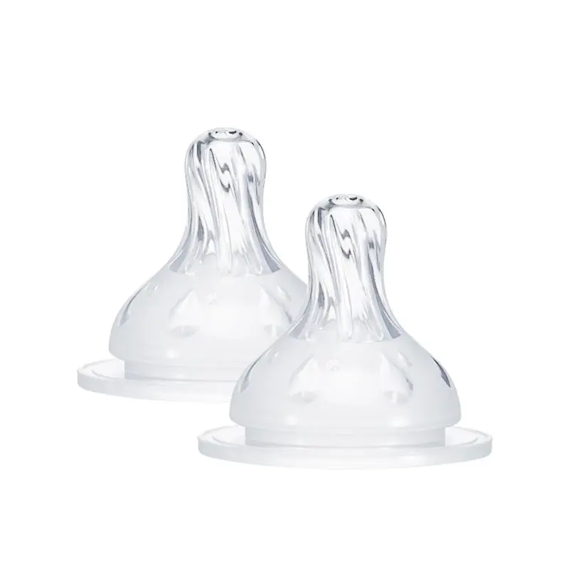 Newborn Wide neck silicone nipple BPA Free Soft Natural Teat Baby Feeder Nipple for Baby Bottles