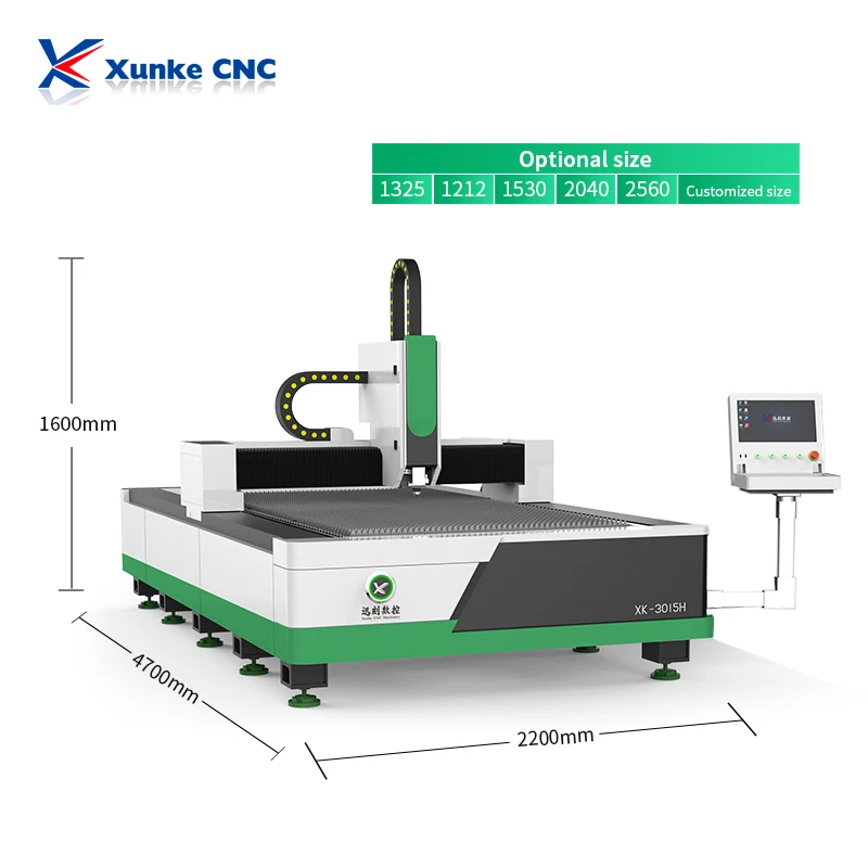 1000w 1500w 2kw 3KW 6KW 8KW fiber laser cutter fiber laser cutting machine 3015 for stainless steel metal