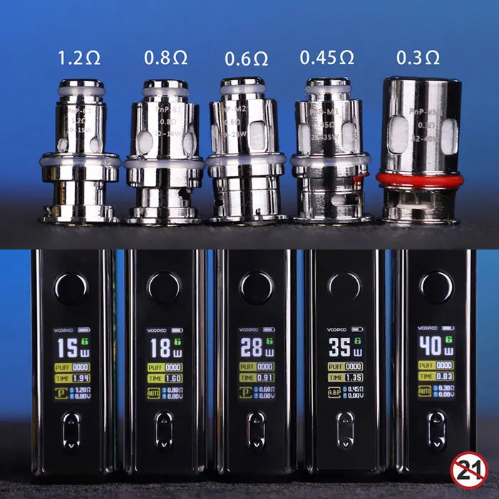  Аутентичные Voopoo PnP катушки 5 шт./упак. PNP-VM1/M1/VM3/M2/VM4/R1/C1 для найти Trio/Винчи X