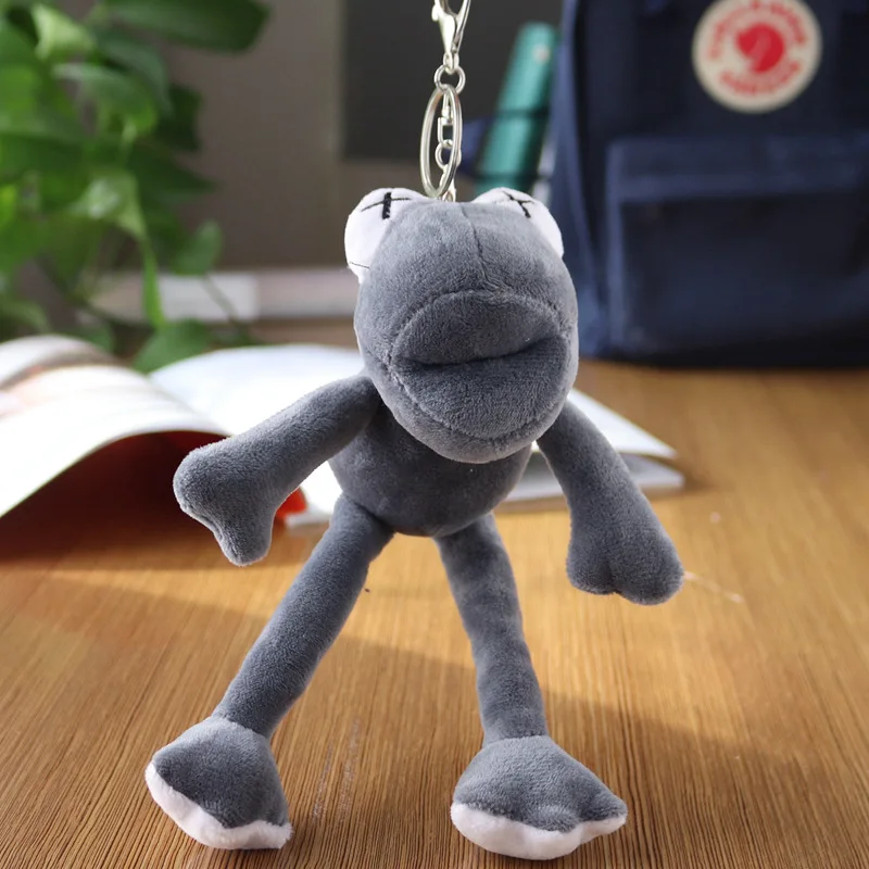 Kawaii Green Plush Frog Doll Buckle Rope Creative Cute Little Frog Key Chain Green Frog Keychain Toy