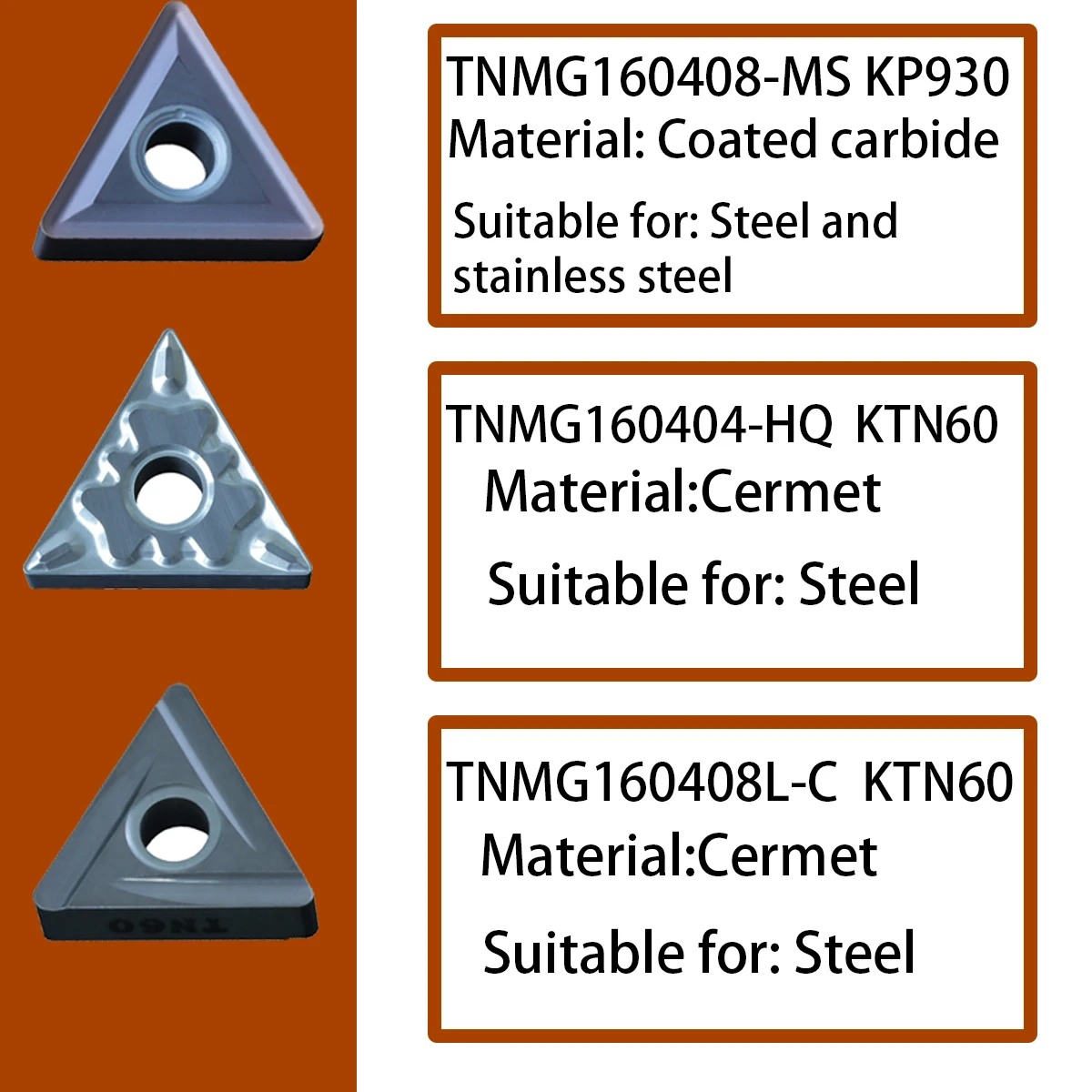 TNMG Coated Carbide Cnc Lathe Machine Turning Tool TNMG160408 MS VP15 TNMG1604 lathe turning tool set