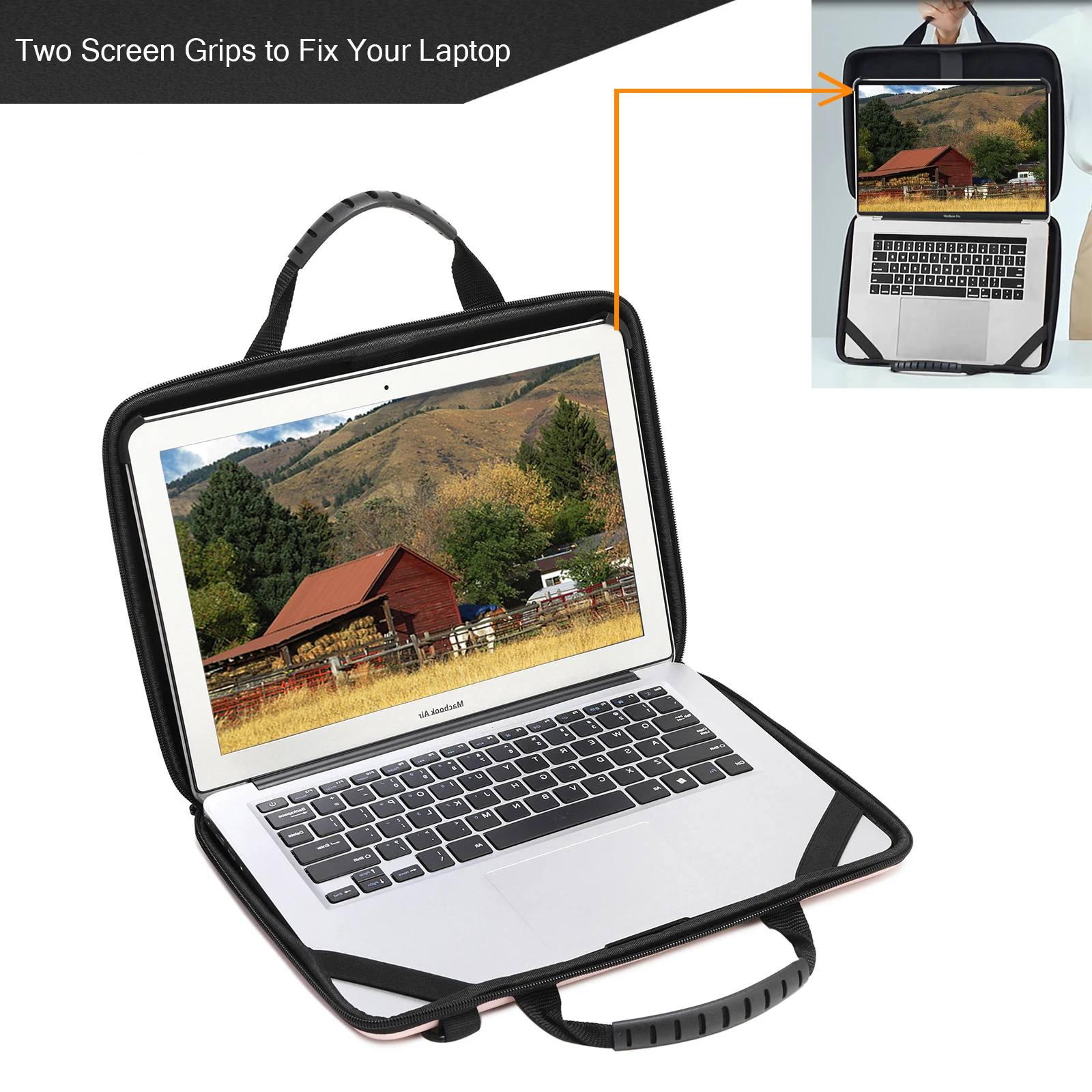 13-14 Inch Laptop Case for Chromebook EVA Protective Casing with PU Material Laptop Bags & Covers