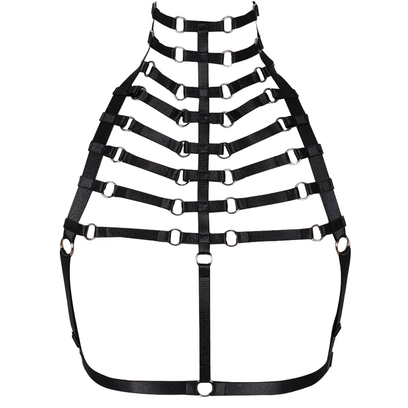 Women Bra Bondage Harness Dance Rave Wear Elastic Adjust Strap Body Harness customized cheerleading crop tops
