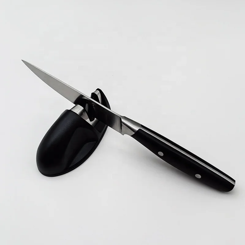 Professional Outdoor Tungsten Steel Ceramic Rod 2-Stage Handheld Knife Sharpener Kitchen Knives Grindstone Grinder Tools