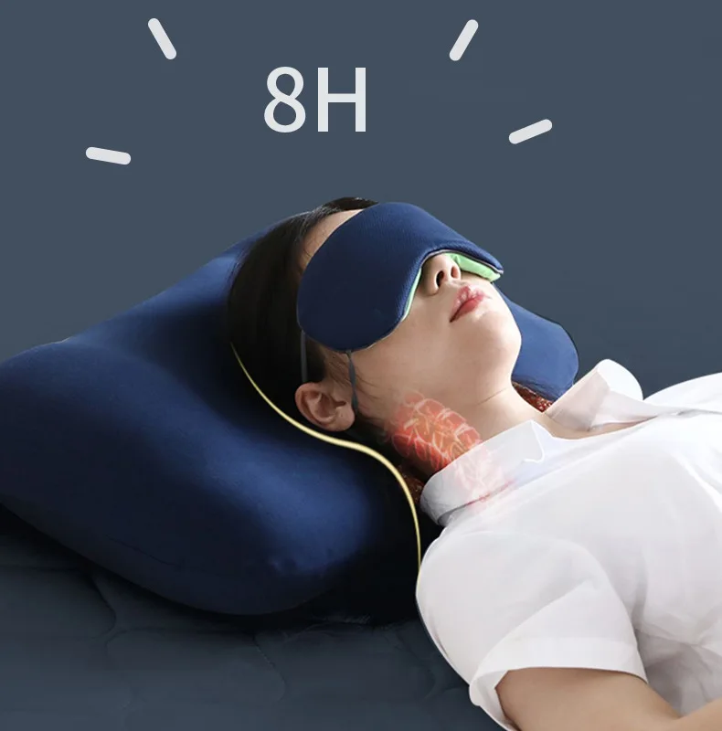 Wholesale Minimalism Blue Optimal Support And Comfort Microbeads Sleeping Neck Pillow