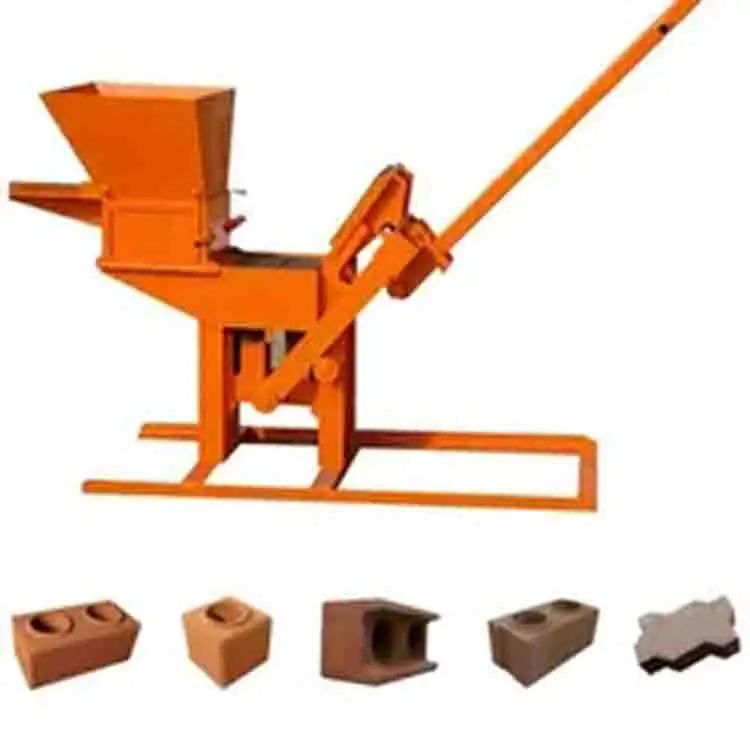 2-40 manual hand press mud earth block making machine Small clay brick machine