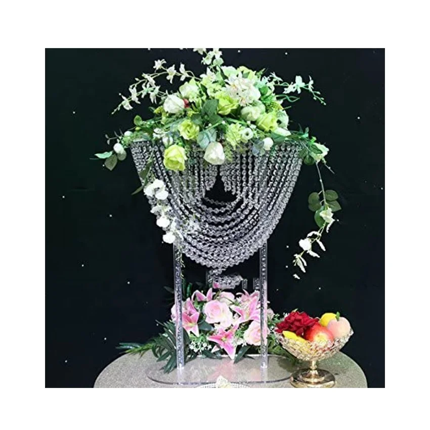 wedding table centerpiece acrylic flower stand wedding decoration chandelier crystal centerpiece for wedding banquet decor