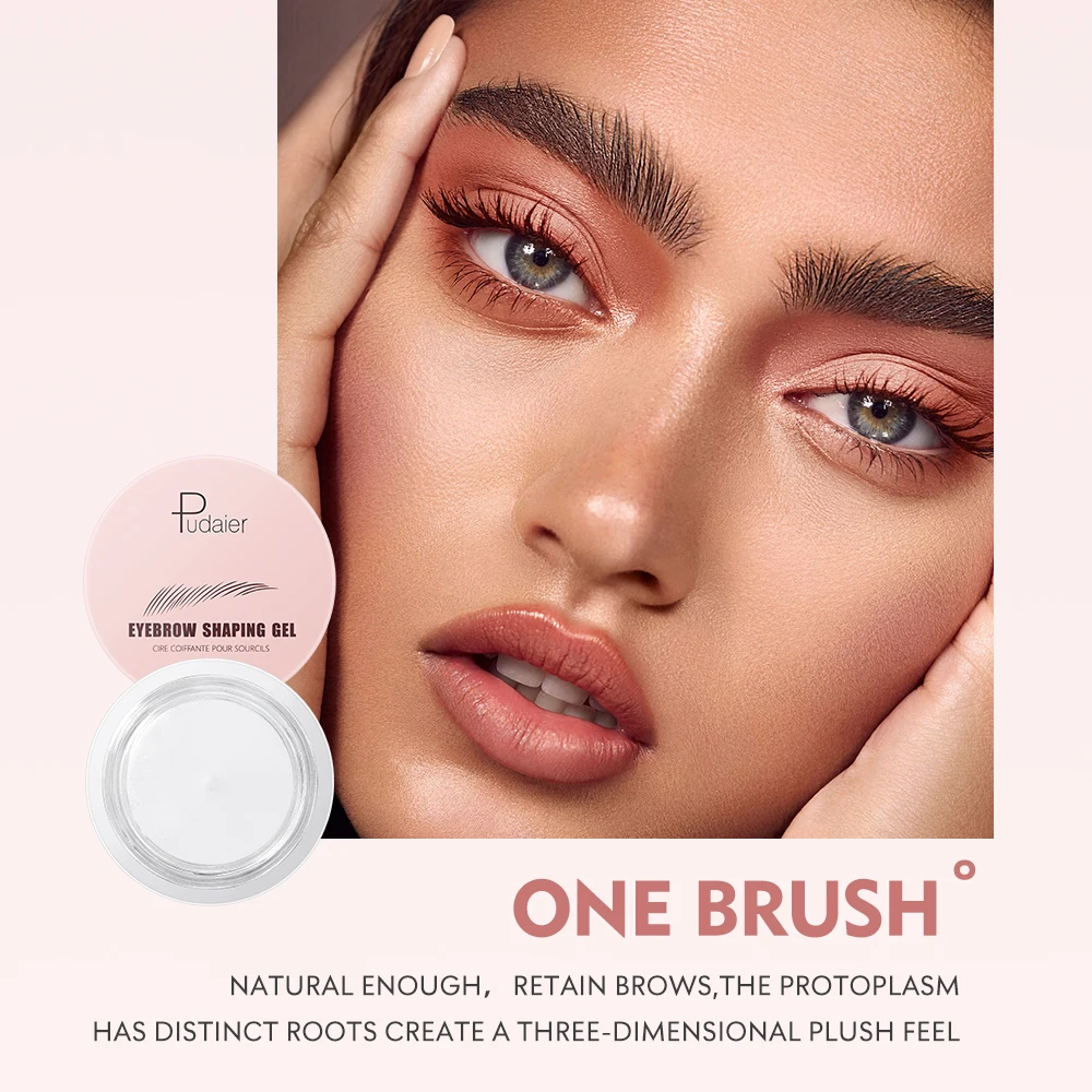 Private Label Eyebrow Styling Wax Brow Waxing Clear Dry Fast Lasting Styling Waterproof Eyebrow Styling Gel With Brush Makeup