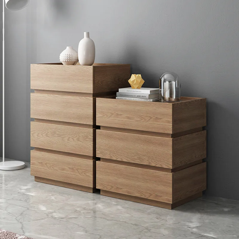 
Korean Antique Style 3-Drawer Gold Mirrored Chest of Drawers for Living Room 
