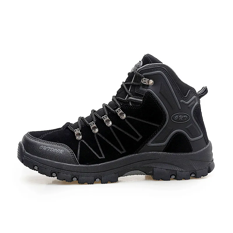 
Wholesale waterproof hiking shoes mens and womens waking boots Fishing Shoes Men High Top Winter Boots 