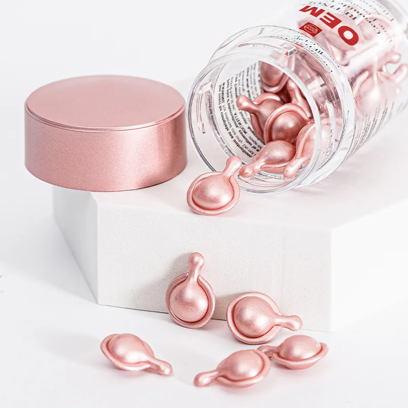Private Label Powder gum rose essential oil soft capsule multi-effect essence capsule OEM cosmetic skin care capsule