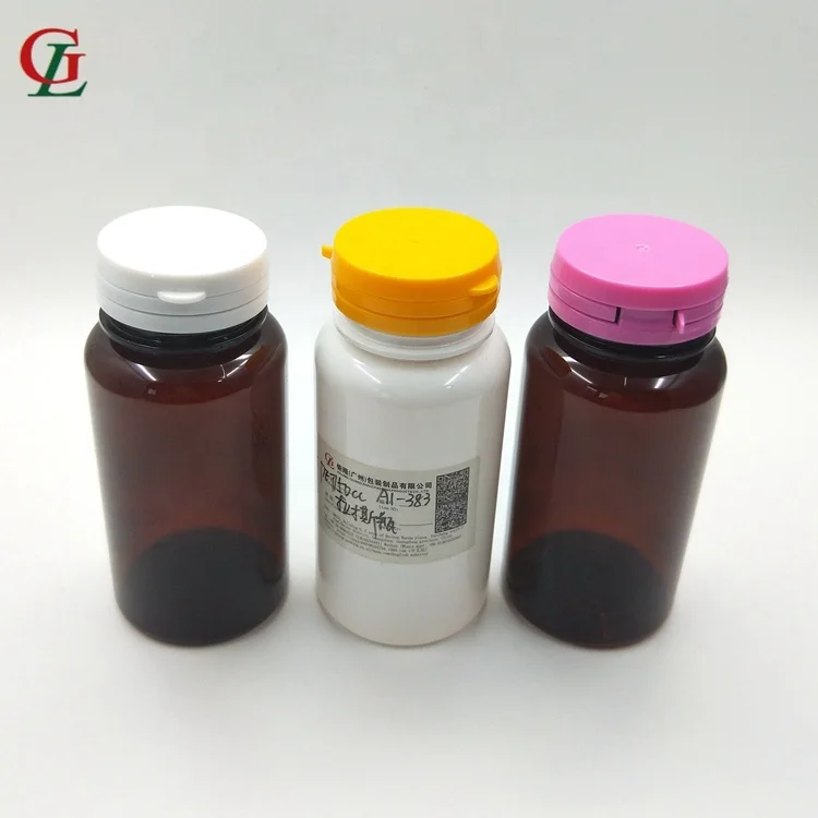 High quality PET 150cc pill container white empty capsule bottle tamper proof cap bottle health care supplement bottle