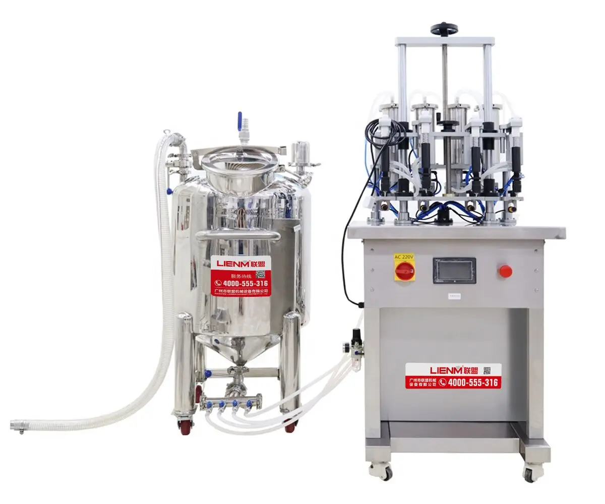 Factory lab semi-automatic 4 head perfume  filling machine  manual filling cologne perfume liquid equipment perfume line
