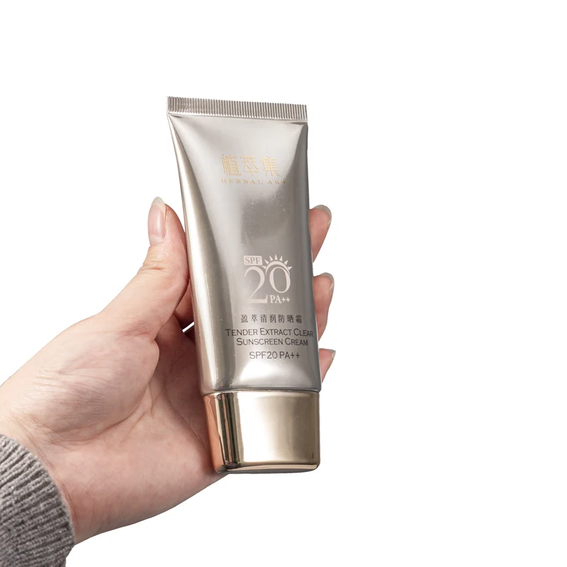 Custom Flat Oval Aluminum Plastic Laminated Cosmetic Sunscreen Liquid Foundation Packaging Tubes With Screw Lid