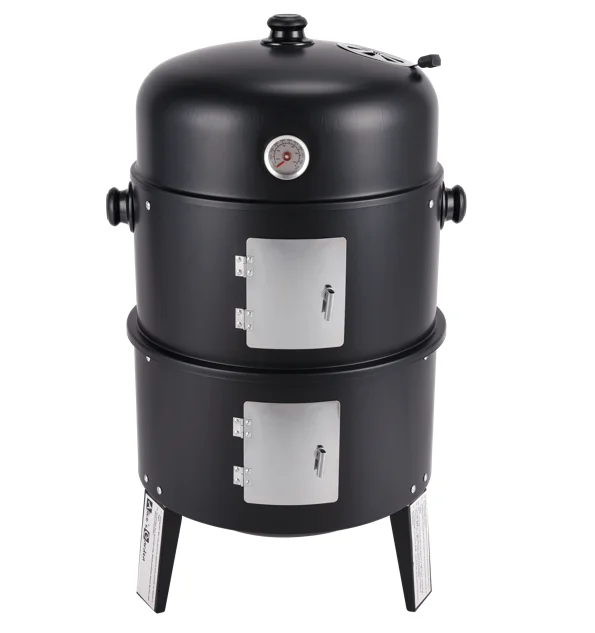 Непригорающий бездымный противень башня Вертикальный бочонок 3 в 1 Открытый Портативный древесный уголь барбекю гриль угольный гриль для барбекю