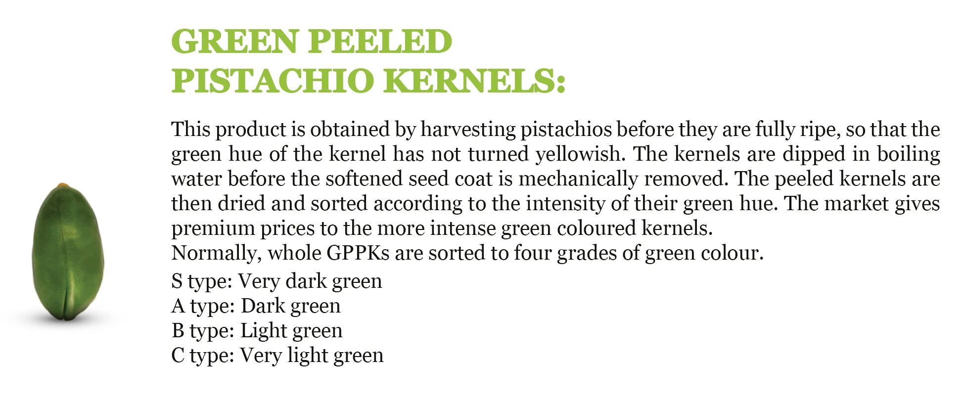 Premium green peeled pistachio kernels wholesale bulk nuts dried