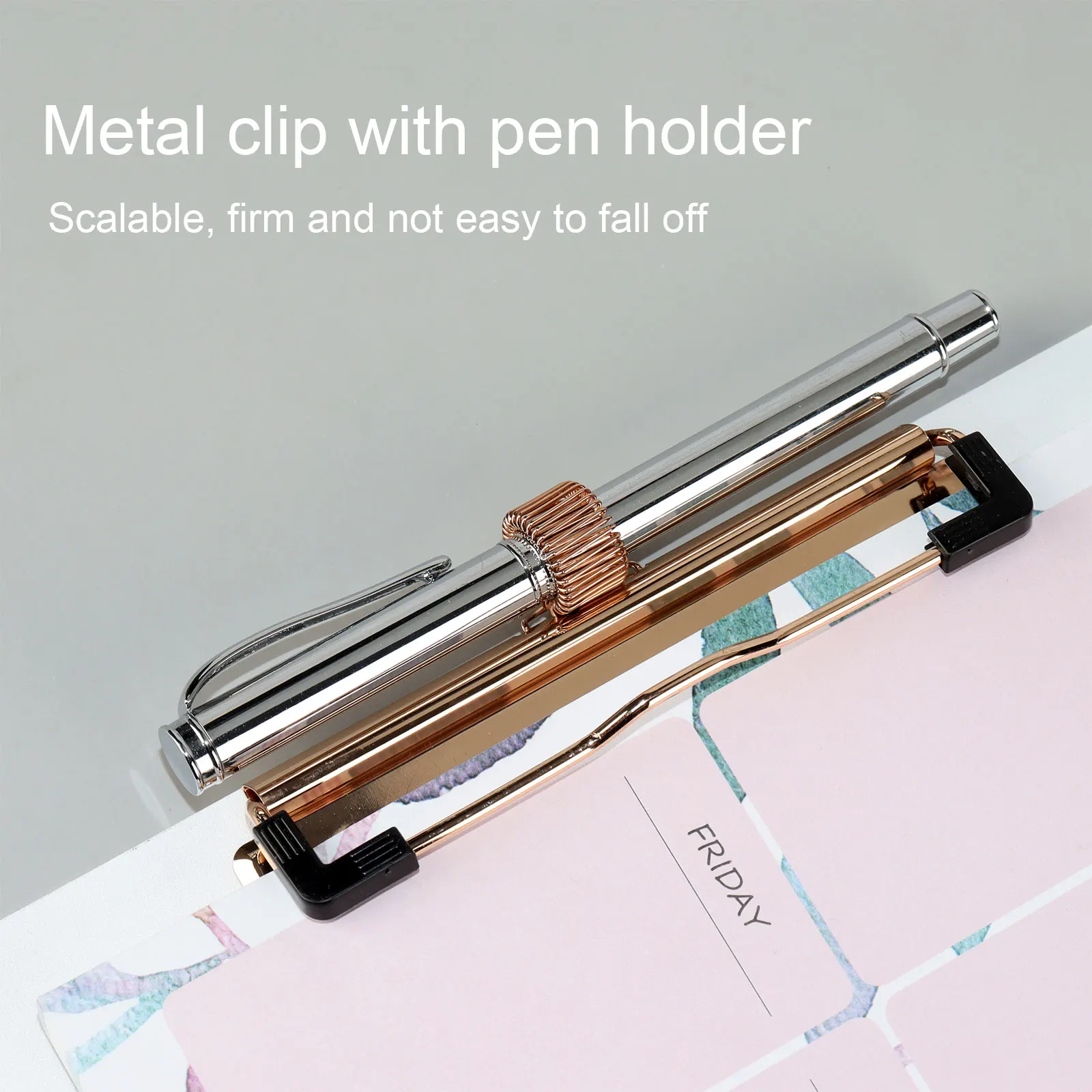 Crocodile Leather Menu Folder Foldable Clipboard White Acrylic 2.5mm Thickness Foldable Clipboard With Pen Insert