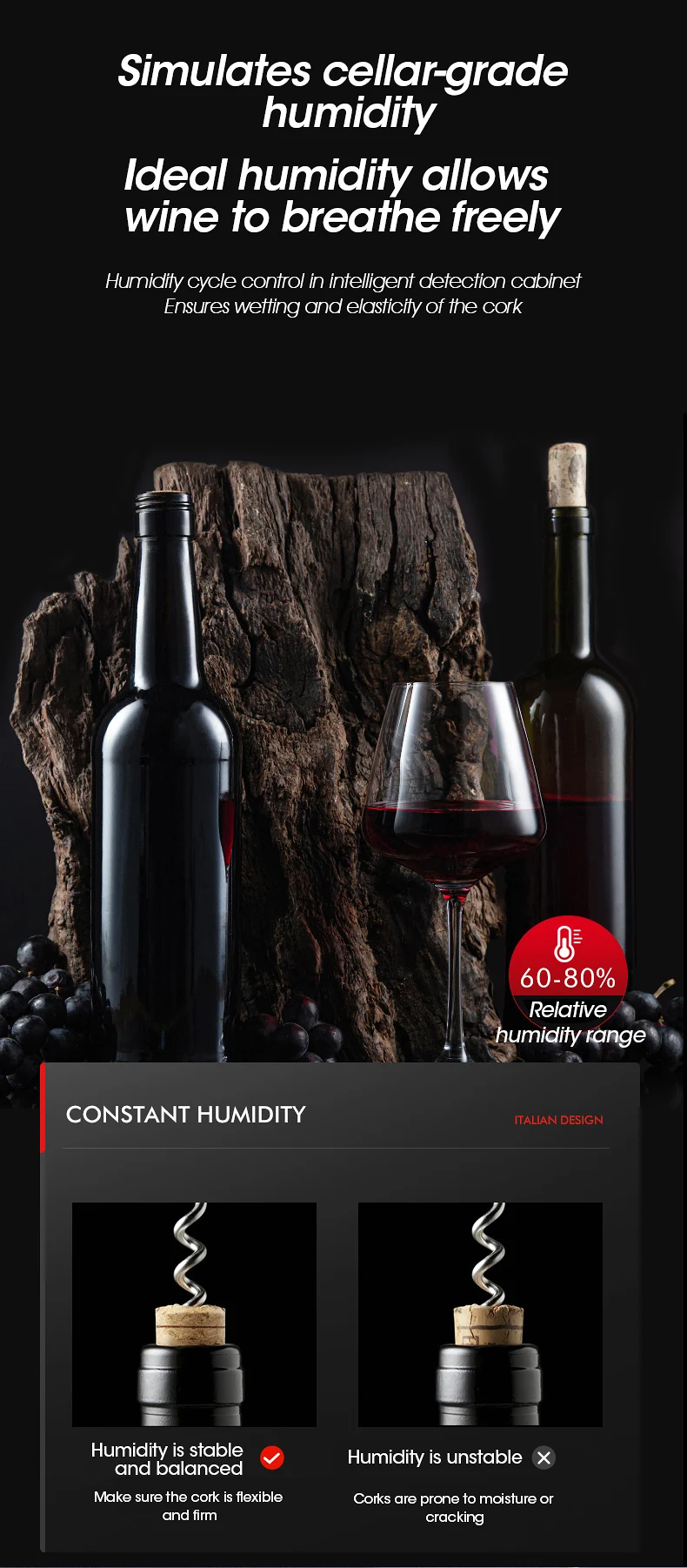 Odino  Single Zone Freestanding Fridge with full glass & Double-Layer Tempered Reversible Glass Door