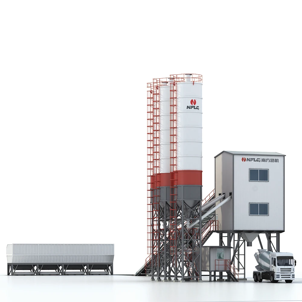 Engineering & Construction Machinery Hzs120 Fixed Concrete Batching Plant