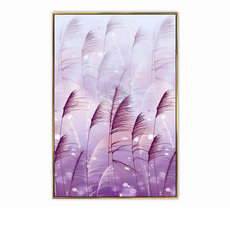 High Quality Herb Plant Natural Art Simple Green Leaves Canvas Sheet For Painting