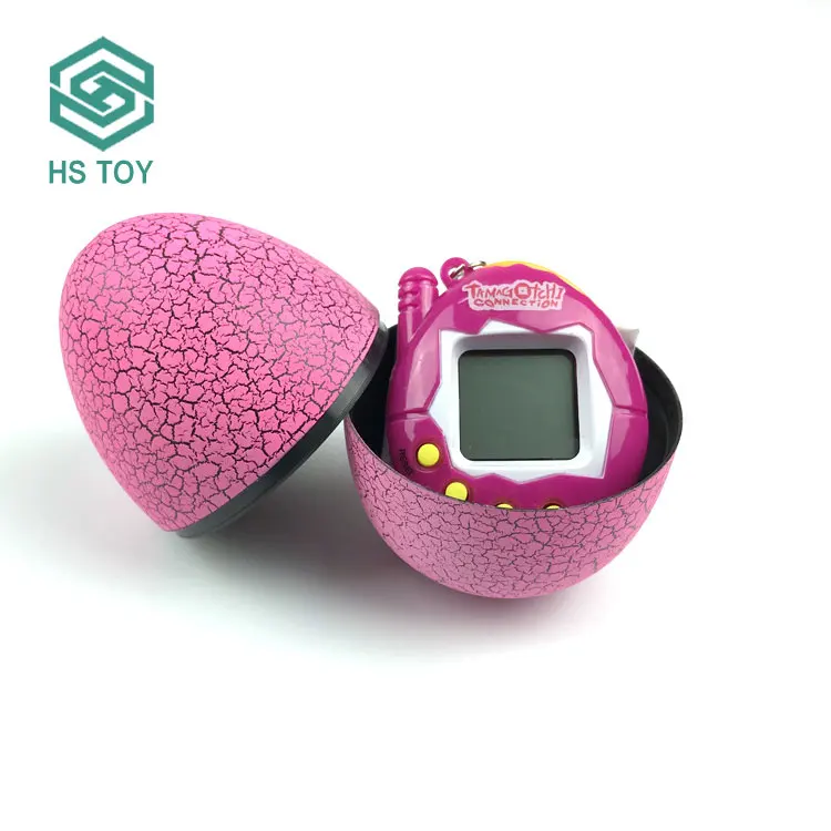 HS Toy Pocket Handheld Game Nostalgic Cyber Mascotas Virtuales Burst Egg Keychain Toys Pets All In One For Sale