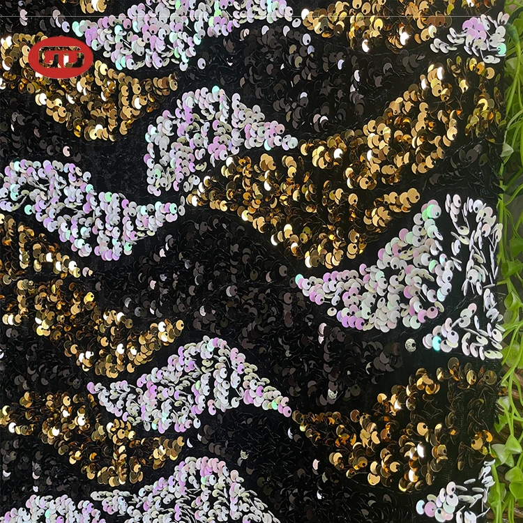 Best selling  stock  sequin fabric  velvet sequin fabric for sequin dresses women party