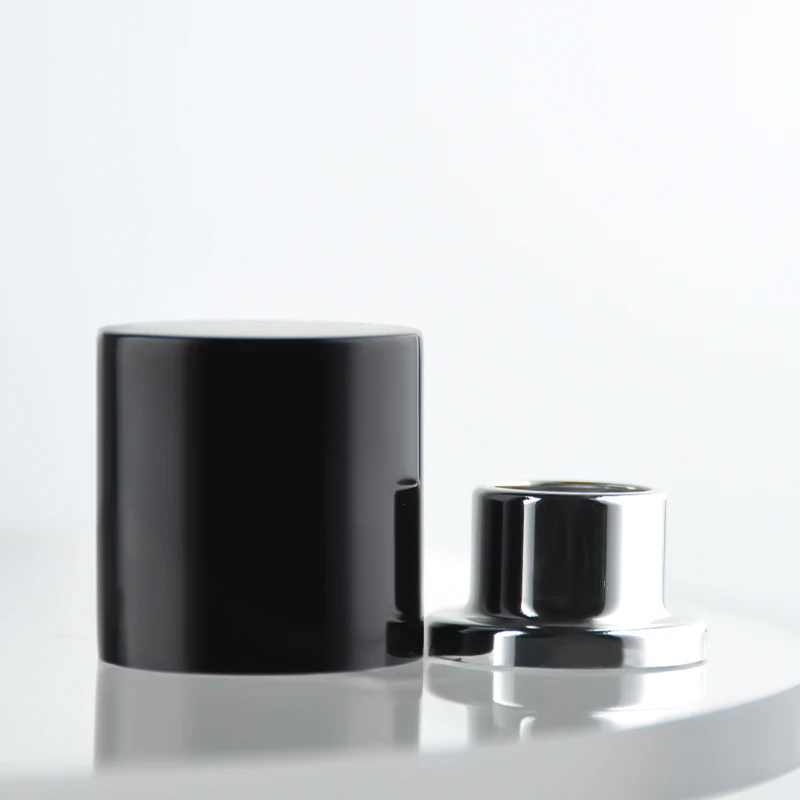 Black Magnetic Cap Perfume Bottle Cologne Perfume Bottles 30 ml Glass Spray Magnetic Cap with gold step collar