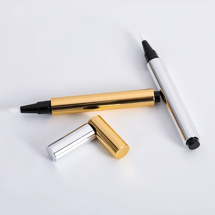 Wholesale 2.8ml Silver aluminum empty click lip oil cosmetic pen