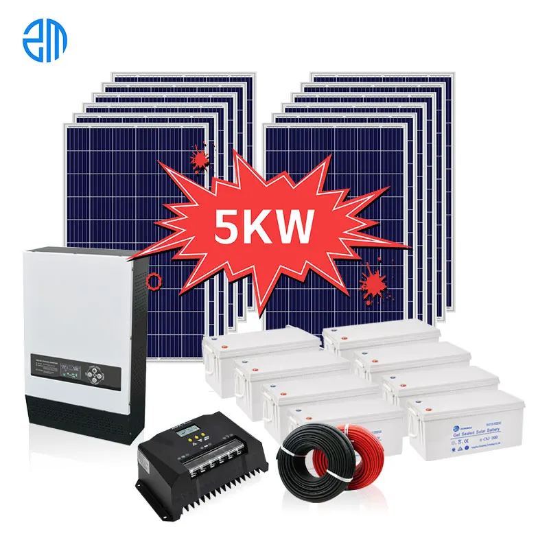 5KW 10KW 15KW off Grid Solar System 110V 220V Hybrid Solar System Kit 5KVA