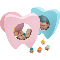 redesign wooden Boys and girls Fetal hair and baby teeth collection box Lovely treasure