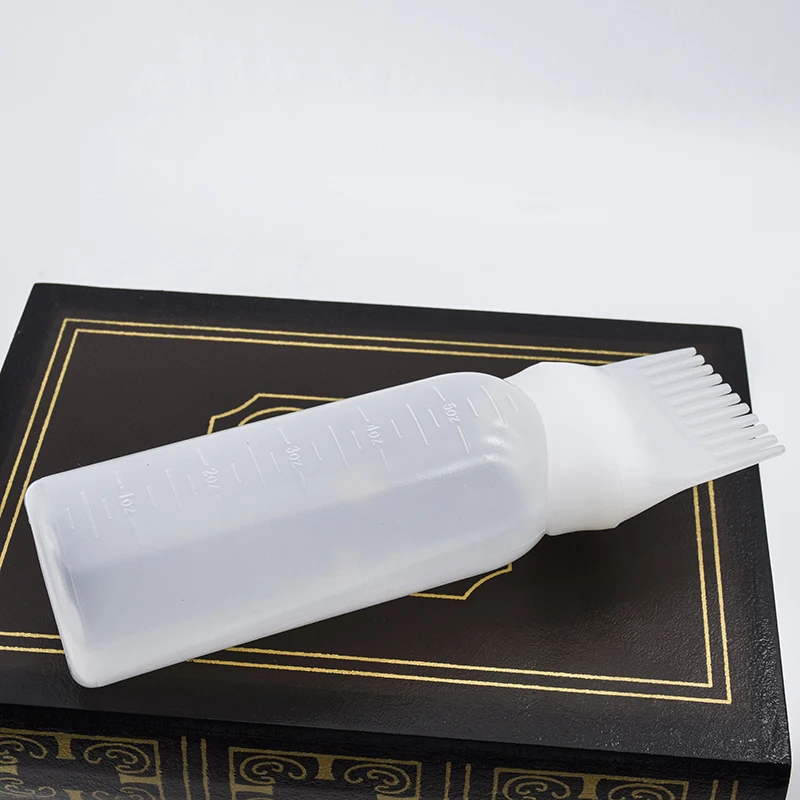 Barbershop Hairdressing Tools Hair Dyeing Applicator Bottle With Brush Comb