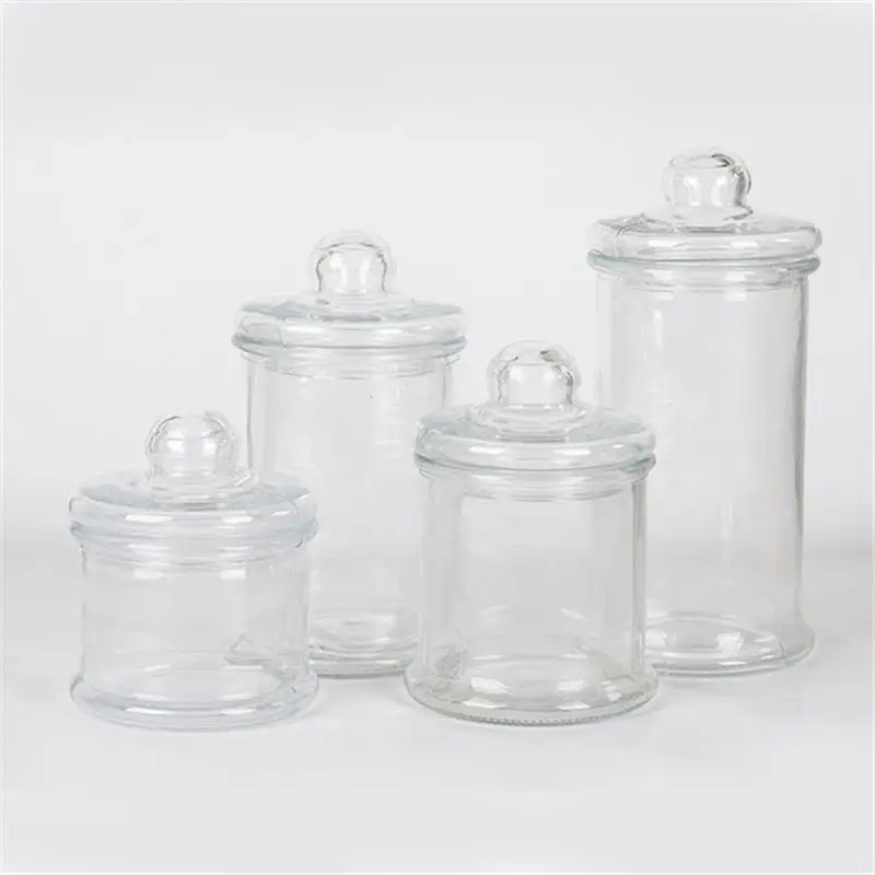 
1000ml 1litre clear clip top glass jar for food cookie storage with clamp lid 