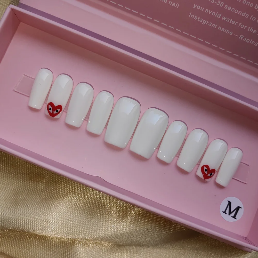 French luxury design Free shipping  Design Custom Middle Oval Black French White Butterfly  ABS Acrylic Artificial Fingernails