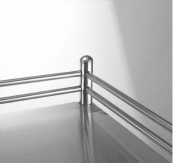 Medical Stainless Steel  2 Shelves Hospital Dressing Trolley With Two Drawers